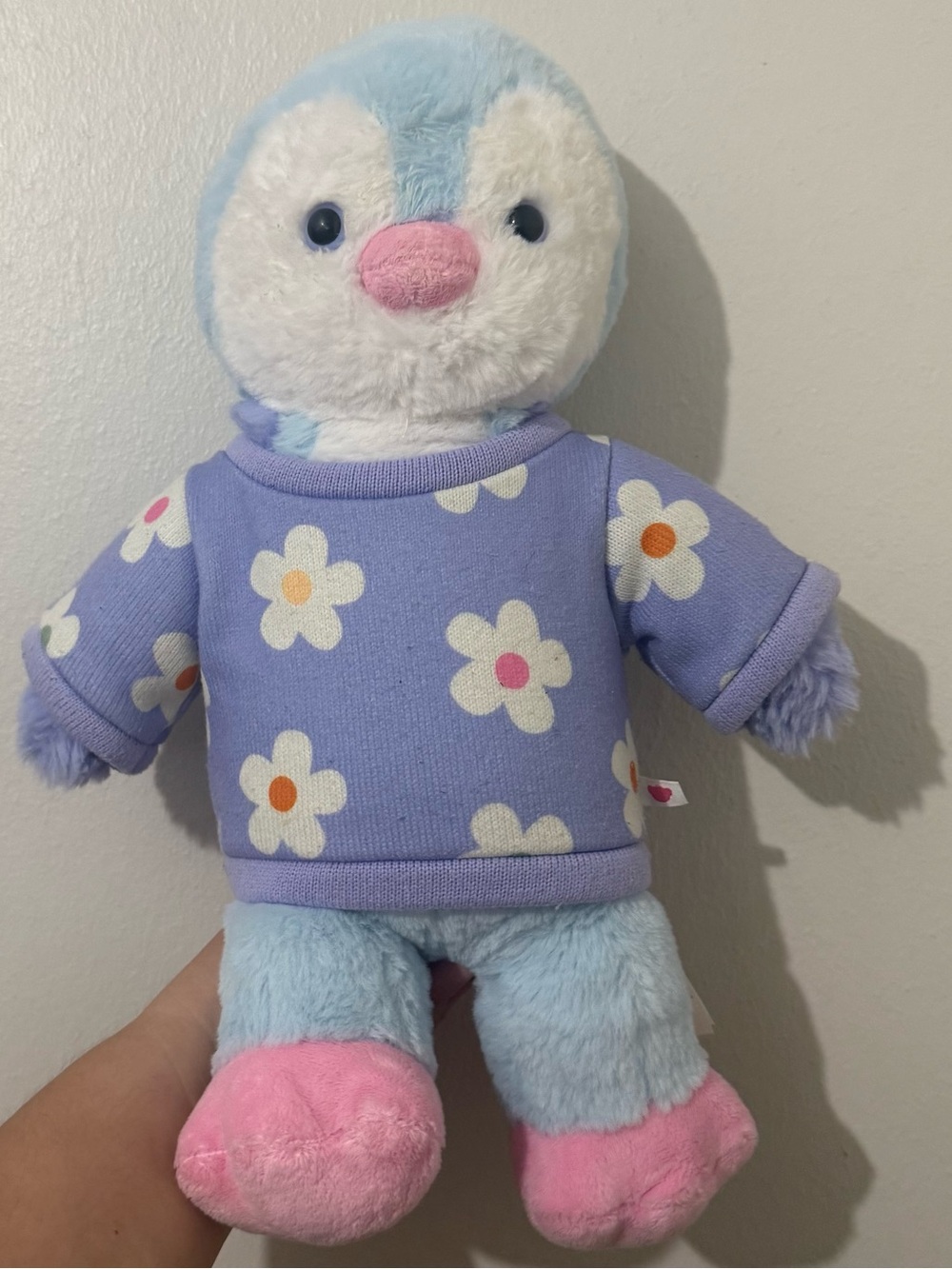 Build A Bear posh Penguin pink and blue